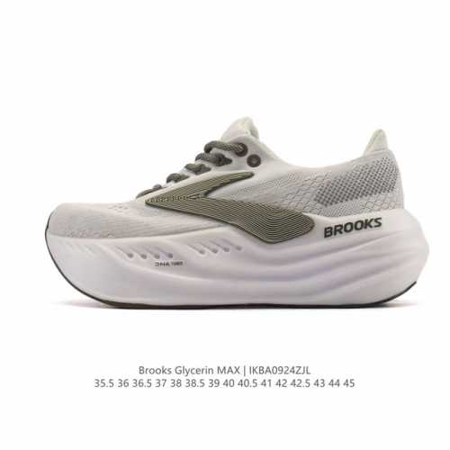 新品公司级 布鲁克斯 Glycerin Max 超级甘油:舒适的增高神器！Brooks Glycerin Max是一款极具突破性的顶级缓震运动跑鞋，由百年专业跑