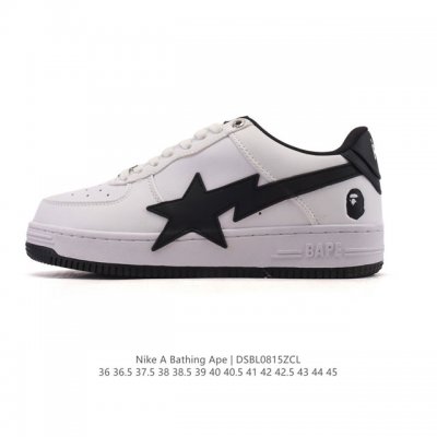 A Bathing Ape 安逸猿 男女同款气垫运动鞋复古板鞋 升级原楦原纸版数据开发，采用超软皮革鞋面材质，内置全掌Air Sole气垫定制联乘，日本里原宿潮