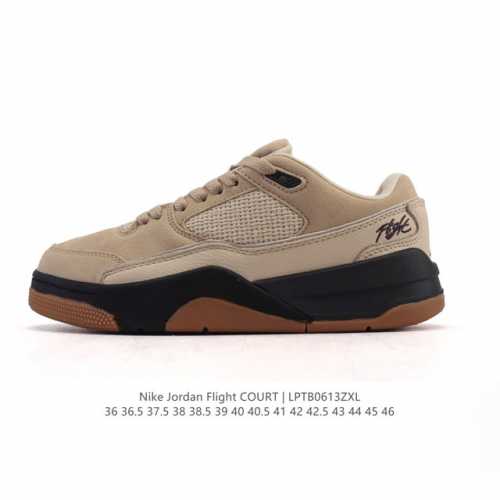 耐克 Nike 乔丹 Jordan Flight Court 时尚休闲 防滑耐磨 低帮运动鞋 复古篮球鞋 女款 Jordan 新鞋型 又来了！新配色曝光！滑板与