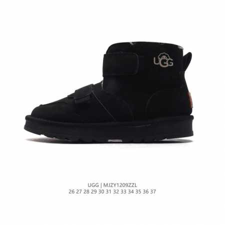 童鞋 Ugg 中帮靴子 儿童雪地靴 二层魔术贴 俏皮可爱的百变造型， 美国轻奢品牌ugg 平底系列冬季羊毛一体雪地休闲保暖毛毛家居包头棉鞋。官方同步包装 检验标 - 点击图像关闭