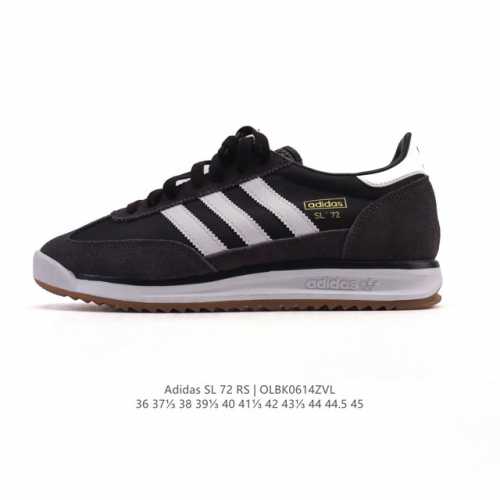 阿迪达斯Adidas Sl 72 Shoes 经典复古薄底运动鞋 T头鞋 三叶草复古休闲跑步鞋休闲运动鞋 这款经典运动鞋携复古型格，来访你的活力日常 采用舒爽帆