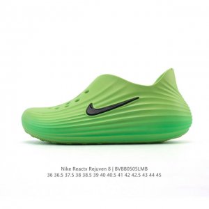 新品 耐克 Nike Reactx Rejuven8 沙滩鞋 柔软回弹耐磨透气凉拖鞋 25夏季新款轻便透气洞洞鞋外穿休闲运动鞋 Hv5060-002 采用质感柔