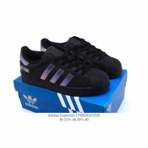 140 阿迪达斯 Adidas Superstar 三叶草2025年新款鞋子 蛇年新款经典贝壳头系列 新款休闲板鞋潮流女士运动鞋 。鞋面柔软皮革材质 标志性的贝