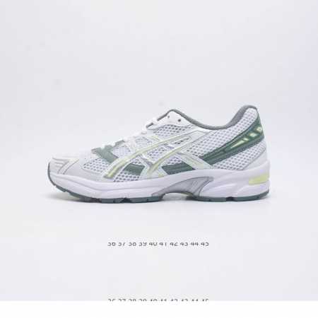 Asics 亚瑟士 新款情侣健步减震复古鞋gel-1 男女时尚透气运动潮流耐磨休闲鞋 选用网眼与皮革相接，复古而富有层次感。网布搭配银色金属感线条，虎爪 Log - 点击图像关闭