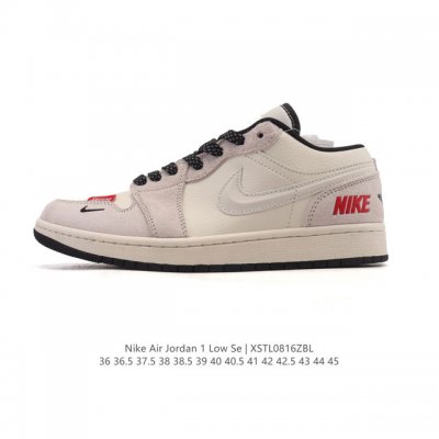 耐克 乔丹Air Jordan 1 Low Aj1 乔1 乔丹1代Aj1 低帮复古文化休闲运动篮球鞋，从1985 年面世的元年款汲取设计灵感，采用简洁大方的经典