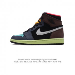 公司级 耐克 男女同款运动板鞋 Nike Air Jordan 1 Retro High OG 乔丹一代aj1 乔1 AJ1 篮球鞋复刻运动鞋。皮面高帮板鞋的设