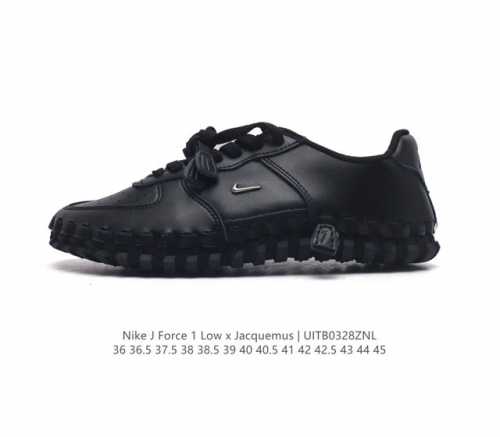 Nike 耐克j Force 1 Low X Jacquemus 联名款运动休闲板鞋 本月 最怪 Nike 联名 登场 此次联名中推出了全新配色 并且均以纯色造