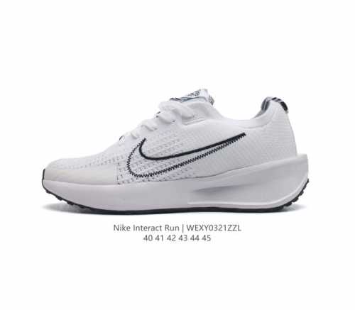真标耐克 Nike Interact Run 马拉松 轻量休闲运动慢跑鞋 厚底增高老爹鞋 男士运动鞋 兼顾了柔软 回弹 轻质 耐久四大特性 鞋子软弹轻质且贴合脚