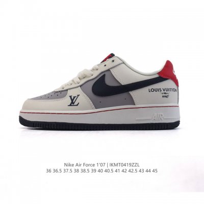 耐克 Nike Air Force 7 Low 2025新年新款 空军一号含气垫 小白鞋 路易威登联名 低帮百搭厚底增高休闲运动板鞋。柔软、弹性十足的缓震性能和