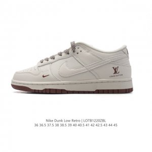 公司级 耐克 Nike Dunk Low Retro 运动鞋复古板鞋 路易威登联名。作为 80 年代经典篮球鞋款，起初专为硬木球场打造，后来成为席卷街头的时尚标