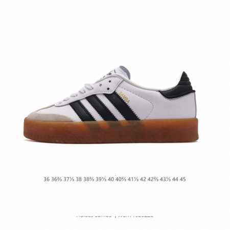 Adidas 阿迪达斯 男女同款运动鞋 三叶草SAMBA VELENTINE 休闲鞋 德训鞋 复古板鞋经典运动鞋。一款阿迪达斯的Samba面包鞋，该鞋具有厚实的 - 点击图像关闭