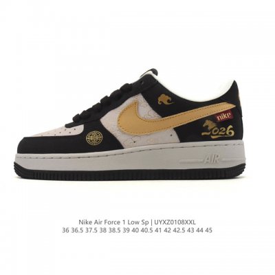 公司级 Af1耐克 Nike Air Force 1 ‘07 Low 空军一号 2026年新款 马年限定 厚底增高百搭运动板鞋 原楦头原纸板 打造纯正空军版型，