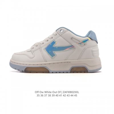 公司级 独家实拍Off-White Out Of Office 低帮系带时尚板鞋 厚底增高小白鞋 街头运动元素 双色设计 标志性Arrows图案标志性Zipti