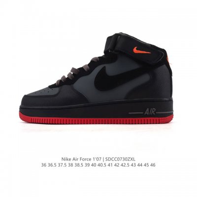 耐克 Nike Air Force 1 ‘07 空军一号 Af1 中帮魔术贴百搭休闲运动板鞋。Nike Air Force 1 '07 Mid 空军一号运动鞋集