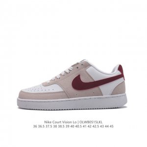 耐克nike Court Vision Low 校园风低帮复古篮球板鞋男女运动鞋。延续80年代复古篮球鞋，添加学院风细节。皮革组合鞋面，利落风格，重现复古篮球风