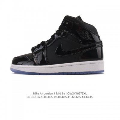 耐克 Nike Air Jordan 1 Mid 男女子篮球鞋时尚轻盈板鞋Aj1乔1运动鞋 乔丹一代 高帮复古休闲篮球鞋 。Air Jordan 1 Mid 搭