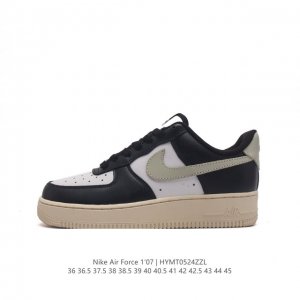耐克 Nike Air Force 1 '07 Low 空军一号含气垫 低帮百搭厚底增高休闲运动板鞋。柔软、弹性十足的缓震性能和出色的中底设计，横跨复古与现代的
