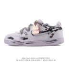 公司级 耐克Nike Court Vision Low 校园风低帮复古篮球板鞋男女运动鞋 解构绑带 双鞋带。延续80年代复古篮球鞋，添加学院风细节。皮革组合鞋面