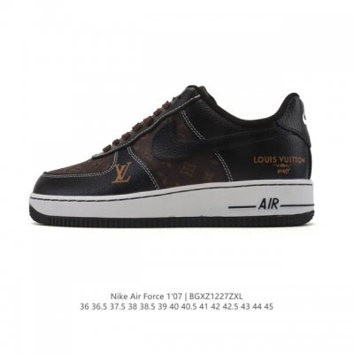 耐克 Nike Air Force 1 '07 Low 2026新年新款空军一号含气垫 小白鞋 路易威登联名 低帮百搭厚底增高休闲运动板鞋。柔软、弹性十足的缓震