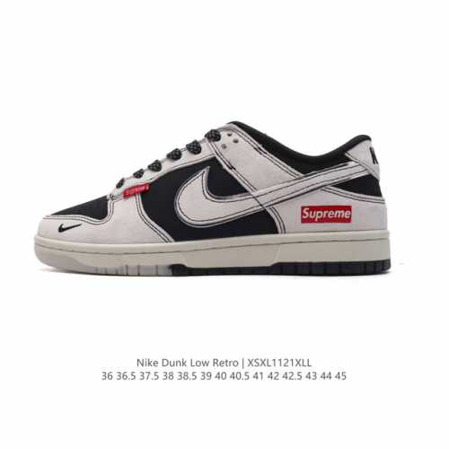 公司级 耐克 Nike Dunk Low Retro 运动鞋复古板鞋 路易威登联名。作为 80 年代经典篮球鞋款，起初专为硬木球场打造，后来成为席卷街头的时尚标