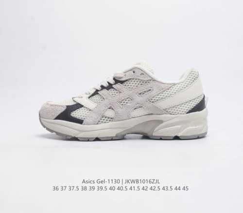 Asics 亚瑟士 新款情侣健步减震复古鞋gel-1 男女时尚透气运动潮流耐磨休闲鞋 选用网眼与皮革相接 复古而富有层次感 网布搭配银色金属感线条 虎爪 Log