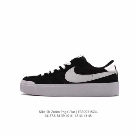 Nike 耐克 Sb Zoom Pogo Plus 男女子滑板鞋复古低帮休闲鞋青年学生运动鞋滑板鞋，新鞋上脚即可带来自然舒适的穿着感受，混合材料设计，塑就出众质 - 点击图像关闭