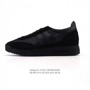 阿迪达斯Adidas Sl 72 Shoes 经典复古薄底运动鞋 T头鞋 三叶草复古休闲跑步鞋休闲运动鞋 这款经典运动鞋携复古型格，来访你的活力日常 采用舒爽帆