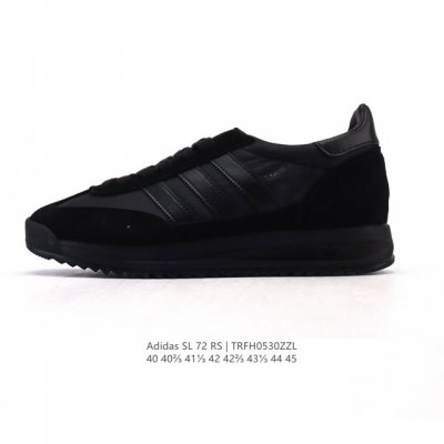 阿迪达斯Adidas Sl 72 Shoes 经典复古薄底运动鞋 T头鞋 三叶草复古休闲跑步鞋休闲运动鞋 这款经典运动鞋携复古型格，来访你的活力日常 采用舒爽帆