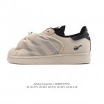 公司级 阿迪达斯 Adidas Superstar 2025年新款鞋子 蛇年新款经典贝壳头系列 新款休闲板鞋潮流男女士运动鞋 。鞋面柔软皮革拼接材质 标志性的贝