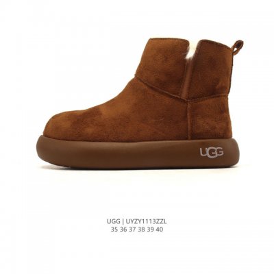 Ugg雪地靴 中帮筒靴 时尚舒适女鞋厚底增高长筒靴 俏皮可爱的百变造型， 美国轻奢品牌Ugg 平底系列冬季 雪地休闲保暖毛毛雪地靴。官方同步包装 检验标 材料采