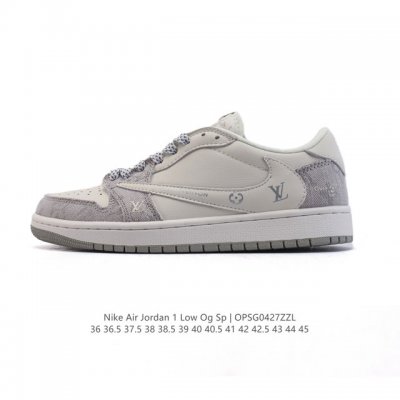 真标 耐克 Nike Air Jordan 1 Low Og Sp Military Blue Aj1乔1倒勾 2025年新款 蛇年新款 路易威登联名 低帮篮球