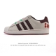 真标 阿迪达斯 Adidas Superstar 2025年新款鞋子 蛇年新款经典贝壳头系列 新款休闲板鞋潮流男女士运动鞋 路易威登联名。鞋面柔软皮革拼接材质