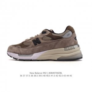 降价原价 元 公司级 新百伦New Balance 992 复古风格简约经典舒适百搭时尚休闲鞋缓震透气跑步鞋。鞋面采用猪皮革与织物相结合，尼龙网布在拼接工序上极