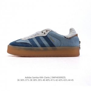 140 阿迪达斯 Kithxadidas Originals Samba 舒适潮流轻便防滑耐磨板鞋男女同款运动板鞋，这款Adidas Samba经典鞋，力求伴你