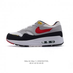 真标 耐克 Nike Air Max 1 男子运动鞋 从法国建筑中汲取设计灵感，兼具运动风范和时尚格调，是此系列起初搭载 Air 的鞋款。疾速外观、经典缓震配置