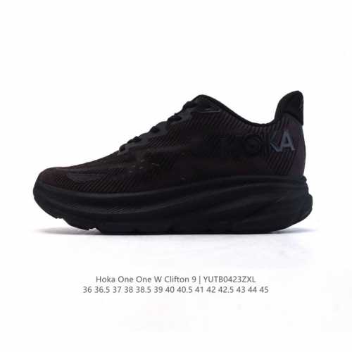 Hoka One One 升级款 Clifton 9 克利夫顿9代 男女士休闲跑步鞋轻量缓震运动鞋。此次，Clifton 9 厚了也轻了。非凡脚感，更厚更轻更稳