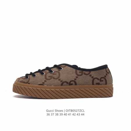 Gucci 古奇 小白鞋 古驰奢侈品男运动鞋休闲鞋子 Gucci Tennis 1977老花帆布鞋，经典耐穿复古感满满的gucci老花帆布鞋老花满印板鞋 红绿 - 点击图像关闭