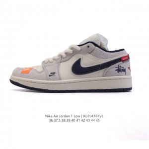公司级 耐克 乔丹Air Jordan 1 Low Aj1 乔1 乔丹1代Aj1 低帮复古文化休闲运动篮球鞋，从1985 年面世的元年款汲取设计灵感，采用简洁大