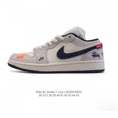 公司级 耐克 乔丹Air Jordan 1 Low Aj1 乔1 乔丹1代Aj1 低帮复古文化休闲运动篮球鞋，从1985 年面世的元年款汲取设计灵感，采用简洁大