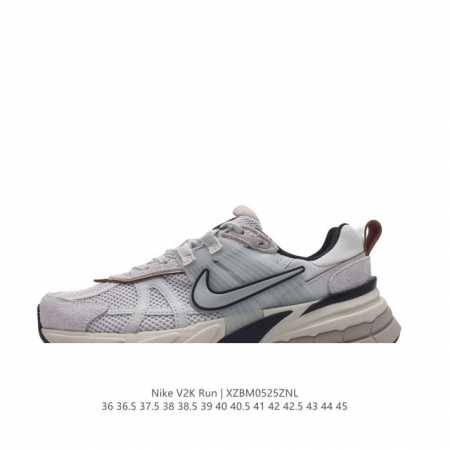 Nike 耐克 V2K Run 减震防滑 复古低帮跑步鞋 超火复古跑鞋，采用太空革组合呼吸网眼布鞋面材质，搭载正确4层组合底模，嵌入tpu加固稳定模块,双层md - 点击图像关闭