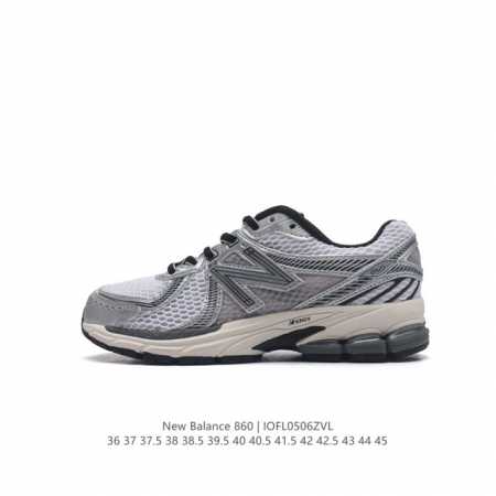 Nb 新百伦 New Balance Ml860 V2 系列复古老爹风休闲运动慢跑。采用丝光猪巴皮革拼接透气网眼织物鞋面t-Beam大底提供足步弓支撑，保持步态 - 点击图像关闭