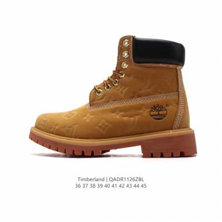 Timberland添柏岚 路易威登联名 大黄靴子天伯伦高帮马丁靴 踢不烂经典大黄靴 高帮靴 马丁靴 户外休闲潮流系列 搭配防臭防腐真皮乳胶鞋垫，给您完美的穿着 - 点击图像关闭