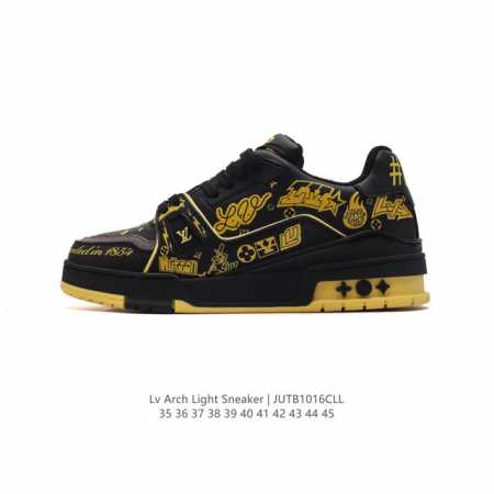 公司级 路易威登 Louis Vuitton Lv路易威登板鞋 时尚运动鞋 潮厚底增高鞋 。舒适防滑底和百搭性霸屏整个时尚娱乐圈，细节调整完美主义！采用柔软皮革 - 点击图像关闭
