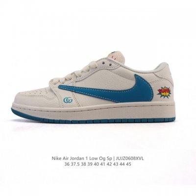 公司级 真标 耐克 Nike Air Jordan 1 Low Og Sp Military Blue Aj1乔1倒勾 2025年新款 蛇年新款 低帮篮球鞋 A
