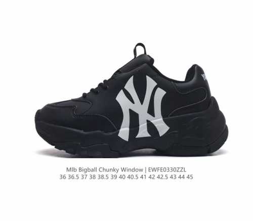 韩国mlb 男女复古老爹 Mlb Bigball Chunky Window 复古印花 男女厚底增高纽约洋基队老爹运动休闲鞋 Mlb他们家老爹鞋一直都是深受大家