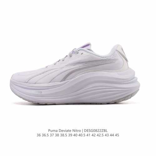 公司级 彪马 Puma Deviate Nitro3男女士2025年新款跑步鞋减震舒适缓冲回弹简约软底运动鞋注氮泡沫橡胶鞋垫耐磨防滑百搭老爹鞋 Deviate