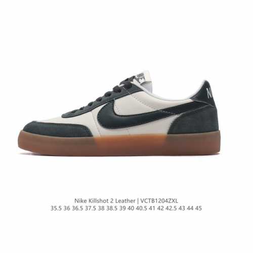 耐克板鞋 米白 复古板鞋j.Crew X Nike 联名 Killshot Ii Leather 男女休闲复古运动鞋。采用米白色皮革制作鞋身，大号swoosh