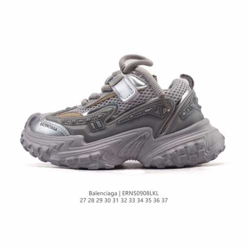 童鞋 潮奢 巴黎世家 Balenciaga 厚底增高板鞋老爹鞋儿童运动鞋，Balenciaga 最新爆款低帮系带休闲运动板鞋 专柜同步上架香港、美国、巴黎各大时