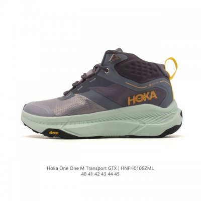 新品公司级 Hoka One One 新款减震透气运动慢跑鞋 简约时尚休闲 男款冬户外畅行防水徒步鞋Transport Gtx 舒适登山鞋这款跑鞋采用先进的3D