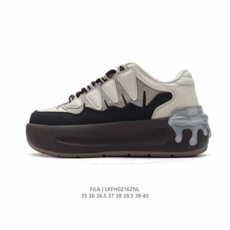 210 【公司级】斐乐 女款松糕跟休闲鞋 Fila Fusion 厚底增高百搭运动板鞋 意大利百年经典运动品牌，网红单品 小红书推荐爆款 Fila斐乐新款小白鞋 - 点击图像关闭